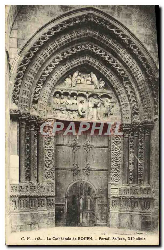 Die Kathedrale von ROUEN — Portal Saint-Jean, 12. Jahrhundert — C. V. - 168 - Vorderseite