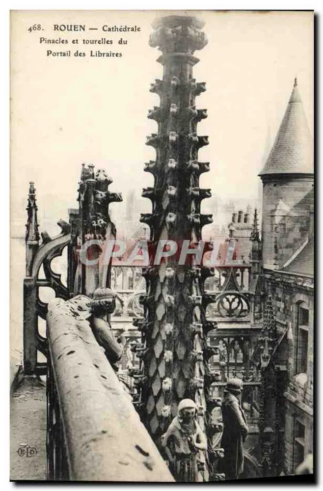 Rouen — Kathedrale. Spitztürme des Portail des Libraires — Verlag E.P. n°468 - Vorderseite