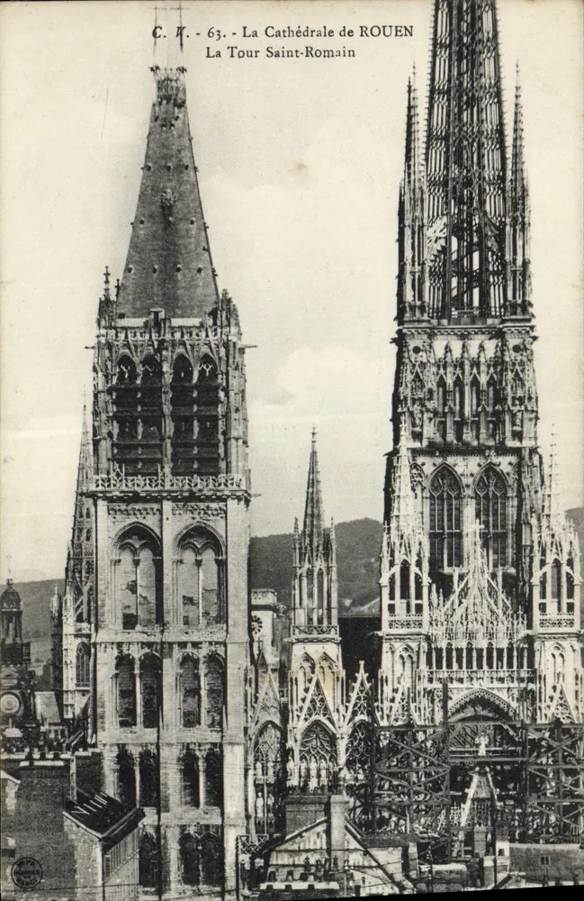 Die Kathedrale von ROUEN — Die Turm Saint-Romain — C. K. - 63 - Vorderseite