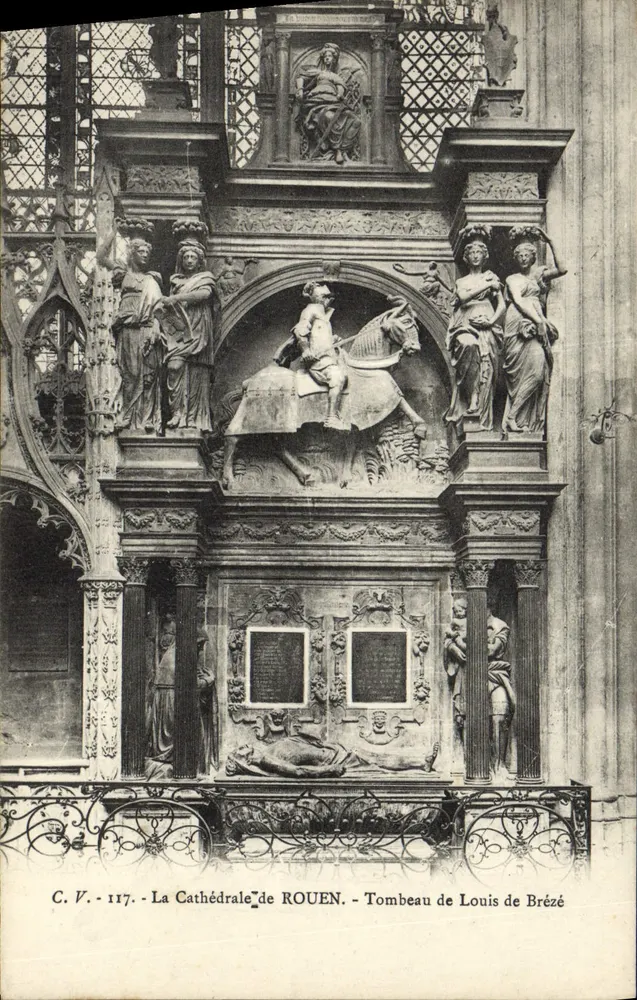 Die Kathedrale von ROUEN - Grabmal von Louis de Brézé - Vorderseite