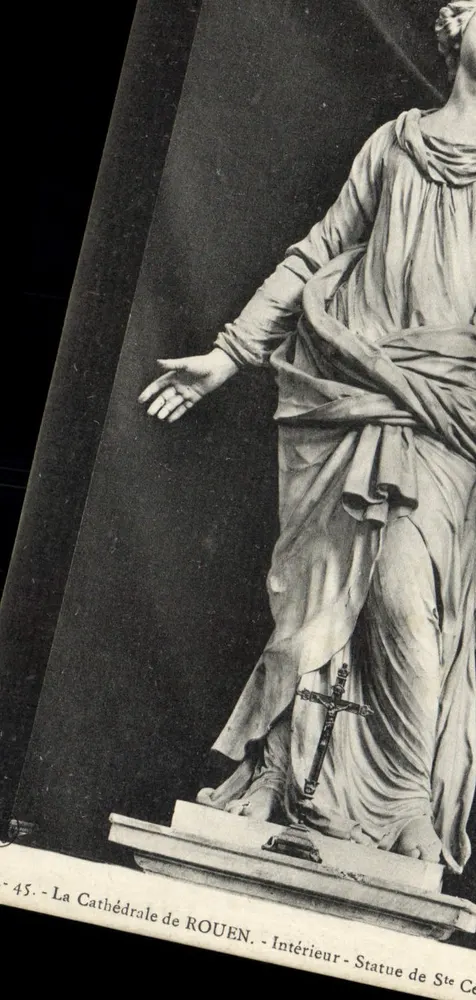 Die Kathedrale von ROUEN — Innenraum — Statue der hl. Cecile - Vorderseite