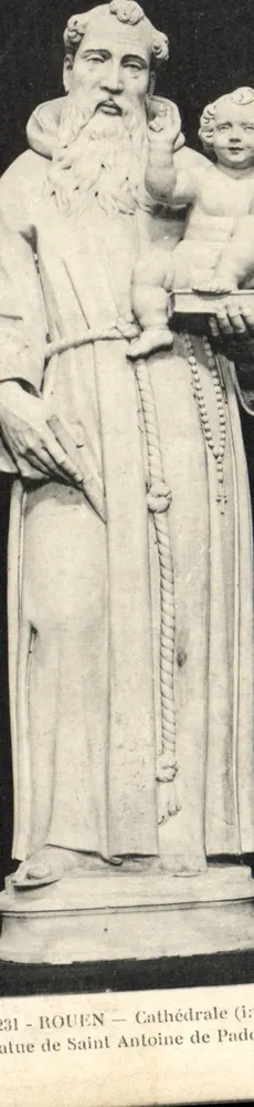 Rouen — Kathedrale (Innenraum) — Statue des hl. Antonius von Padua - Vorderseite
