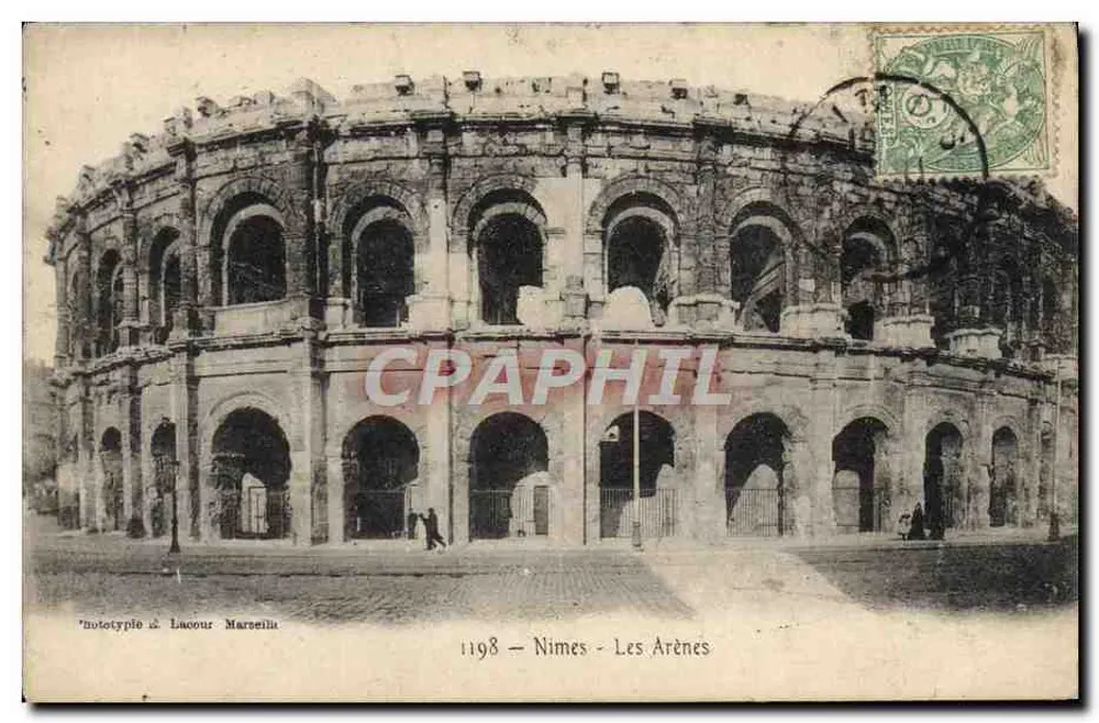 Nîmes - As Arenas — fototipia L. Lacour, Marseille, n° 1198 - Frente