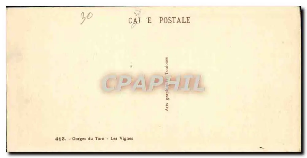 Les Vignes — Les Gorges du Tarn — éditeur ARGRA - Verso