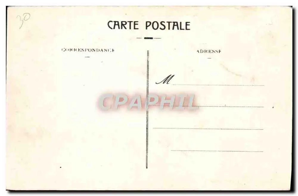 Nîmes — Die Maison Carrée und das Theater. Antike Ansichtskarte — Serie 32 - Rückseite