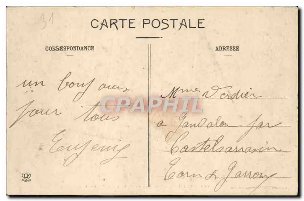 Luchon - Buvette do Pré e os Termas — Fototipia Labouché Frères, Toulouse, série Les Pyrénées (1re Série), n°259 - Verso