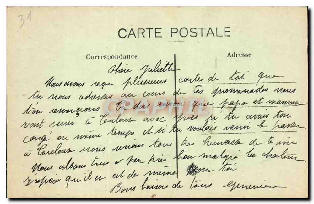 Toulouse — Pont des Amidonniers — L. M. n°95 - Rückseite