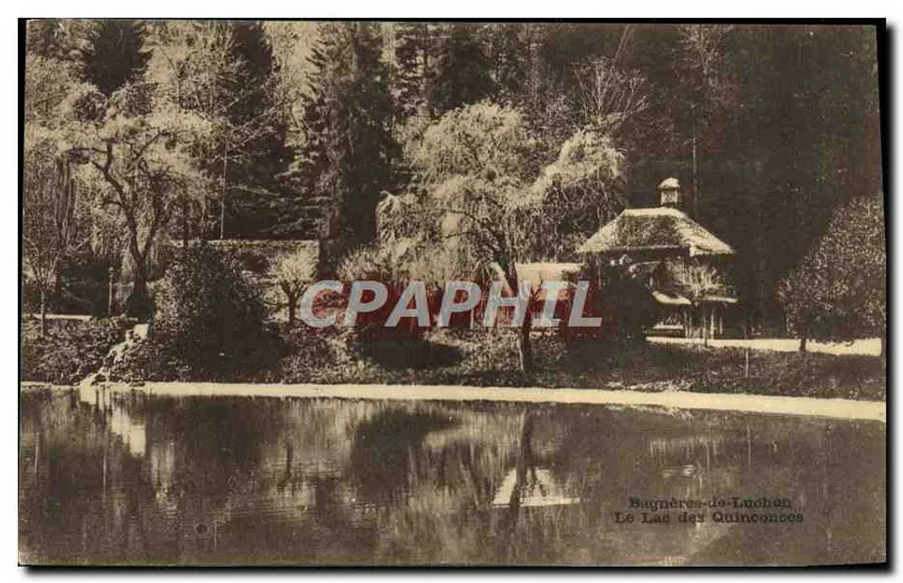 Bagneres-de-Luchon — O Lago dos Quinconces — editor não identificado - Frente