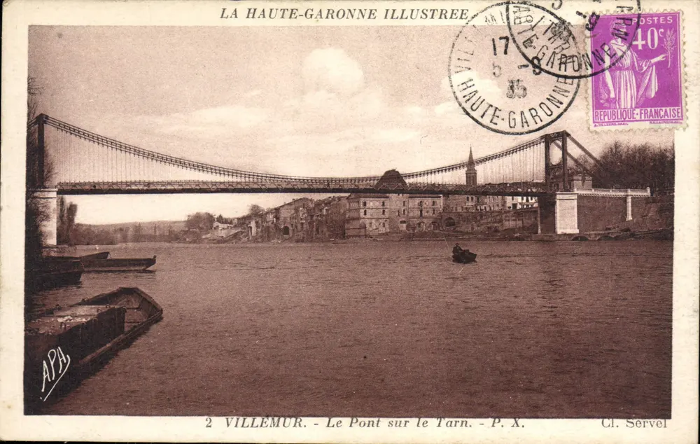 Villemur - O Ponte sobre o Tarn — A Alta Garonne Ilustrada, editor Cl. Servel, n°2 - Frente