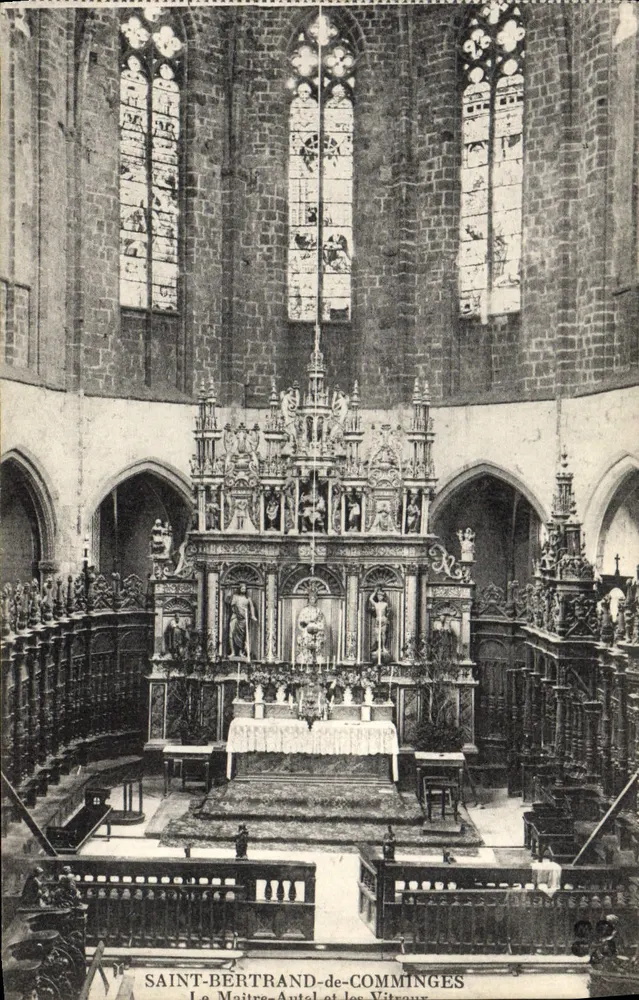 Saint-Bertrand-de-Comminges — Der Meisteraltar und die Glasfenster — unbekannter Verleger - Vorderseite