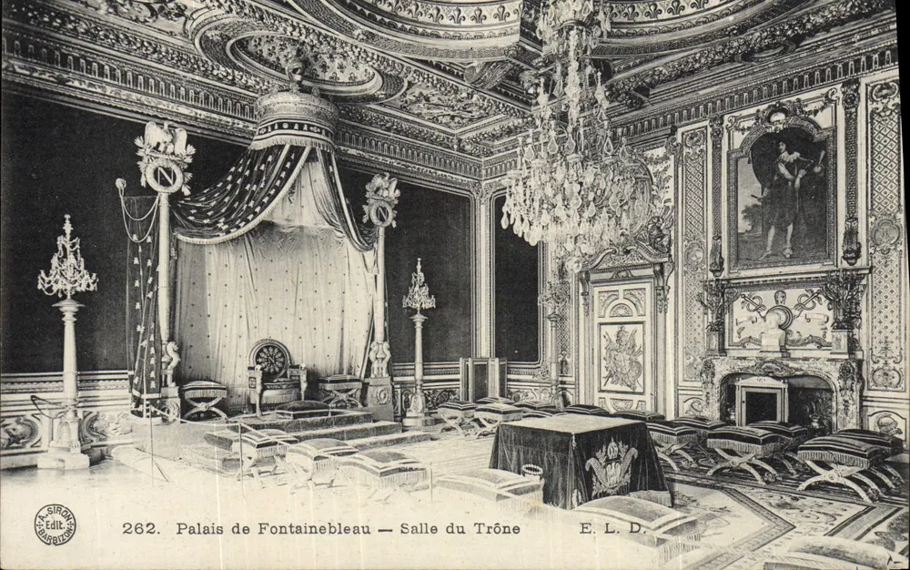Palast von Fontainebleau — Thronsaal — Verlag E. L. D. - Vorderseite