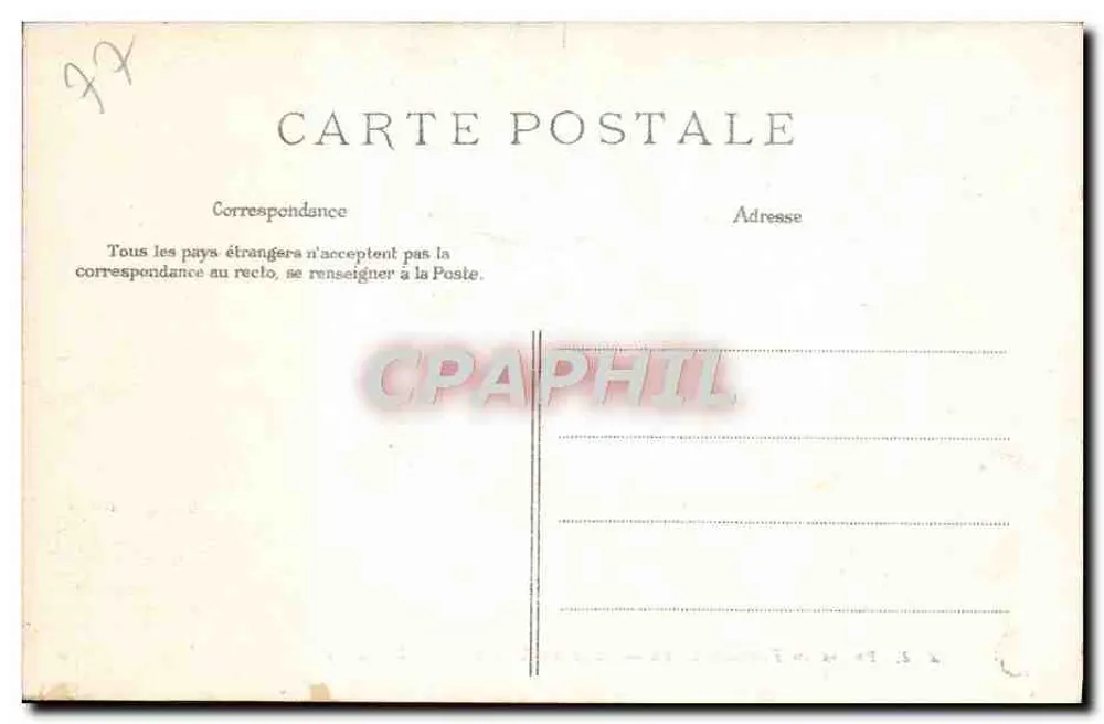 Palast von Fontainebleau — Thronsaal — Verlag E. L. D. - Rückseite