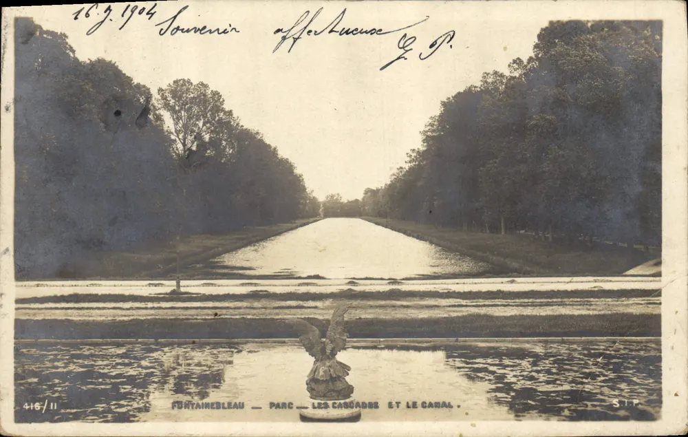 Fontainebleau — Park — Die Wasserfälle und der Kanal — S. B. — 416/11 - Vorderseite