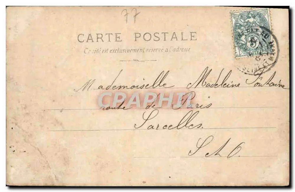 Fontainebleau — Park — Die Wasserfälle und der Kanal — S. B. — 416/11 - Rückseite