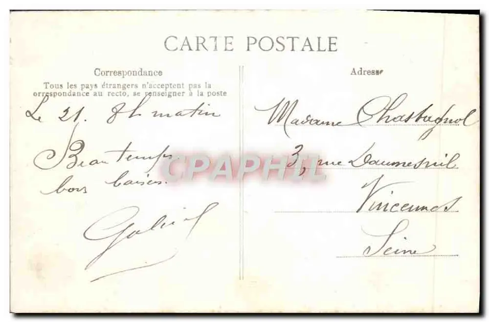 Floresta de Fontainebleau — Roche Eponge — n°181 - Verso
