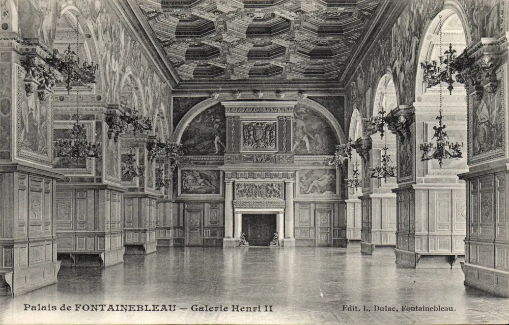 Schloss FONTAINEBLEAU — Galerie Henri II — Edit. L. Dulac, Fontainebleau - Vorderseite