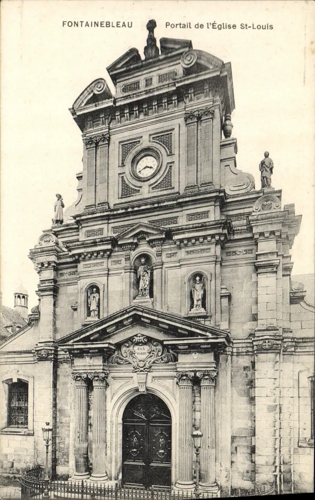 Fontainebleau — Portal der Kirche St-Louis — Edit. L. Dulac, Fontainebleau - Vorderseite