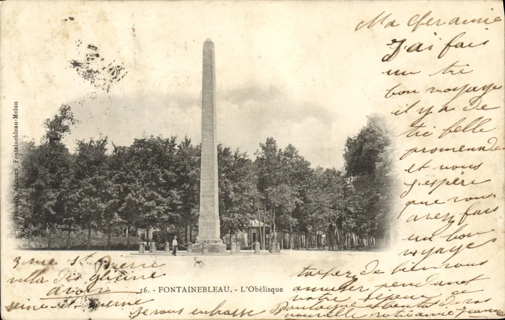 Fontainebleau — Obelisk — wydawca Tiphaine, nr 16 - Awers