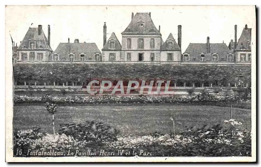 Fontainebleau. Das Pavillon Henri IV und der Park — Nr. 16, Verlag L.V. - Vorderseite
