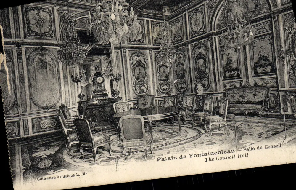 Schloss Fontainebleau — Ratssaal — Künstlerische Sammlung L. M. - Vorderseite