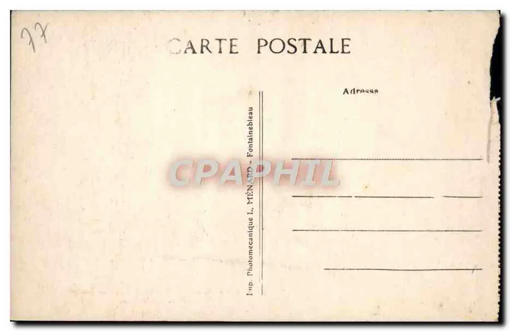 Schloss Fontainebleau — Ratssaal — Künstlerische Sammlung L. M. - Rückseite