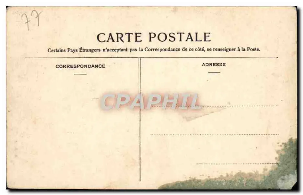 Schloss Fontainebleau — Salon des Marschalls von Richelieu — Anonymer Verlag, Nr. 63 - Rückseite