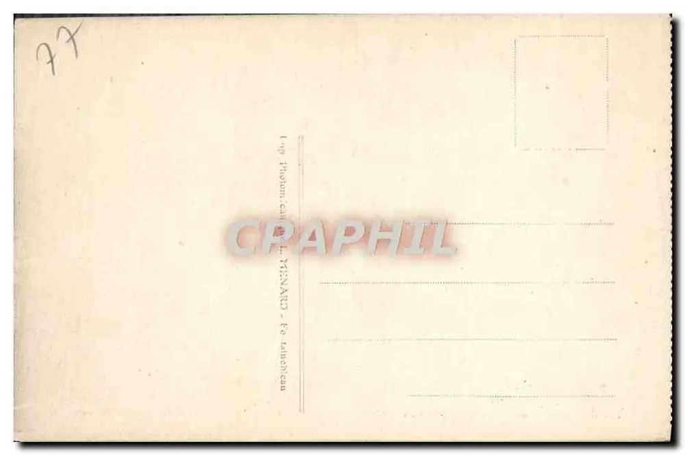 Palast von Fontainebleau — Empfangssaal der Reîtes-Mères — Sammlung Arctic, Nr. 4 - Rückseite
