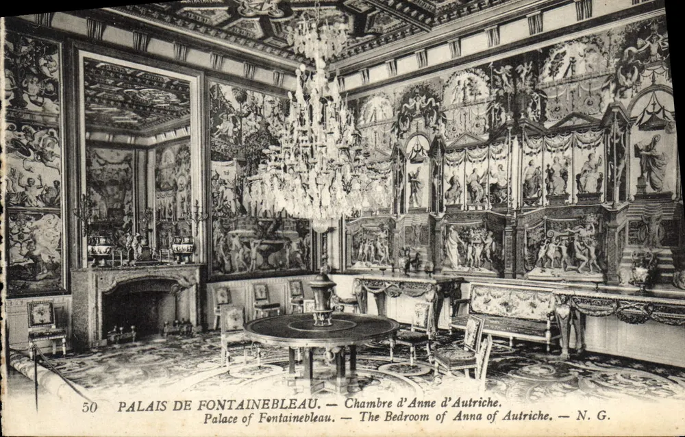 Palast von Fontainebleau — Zimmer von Anne von Österreich — N.G. - Vorderseite
