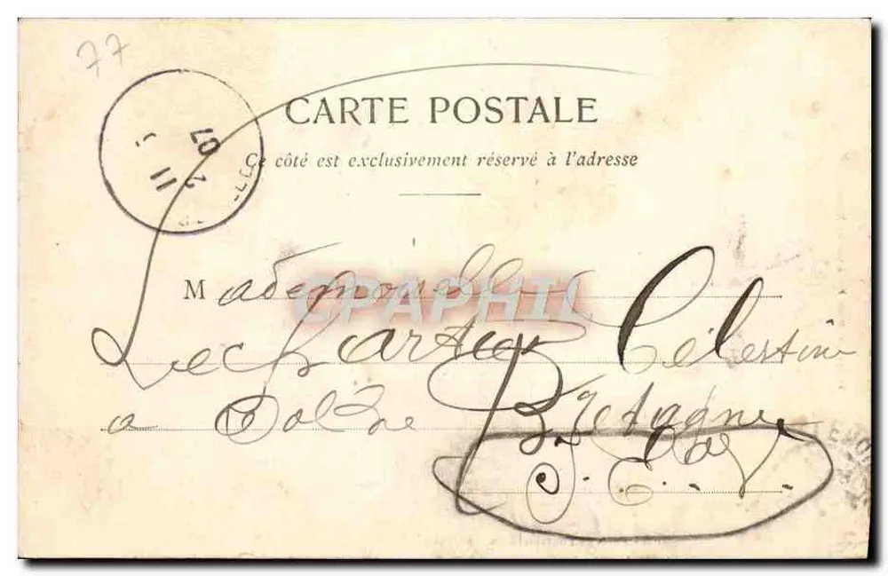 Wald von Fontainebleau - Le Sully — Tilhauts, Verlage, Fontainebleau-Mélan, Nr. 104 - Rückseite