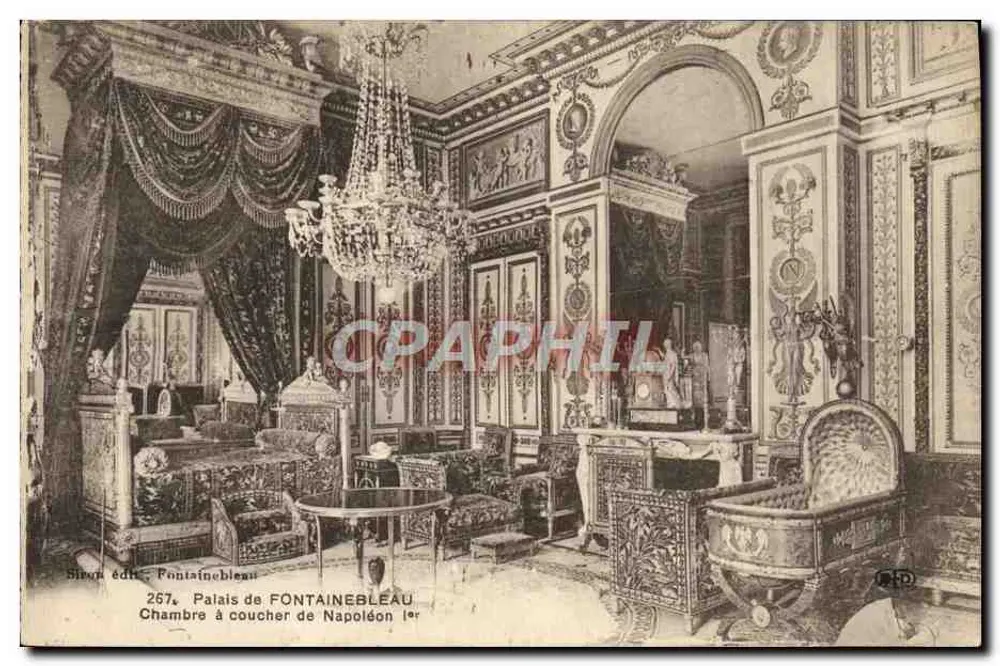 Schloss FONTAINEBLEAU — Schlafzimmer Napoleons — Verlag Siron, Nr. 267 - Vorderseite