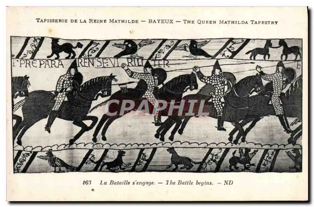Tapisserie der Königin Mathilde — Bayeux — Die Tapisserie der Königin Mathilde — Schlachtenszene — n°163 - Vorderseite