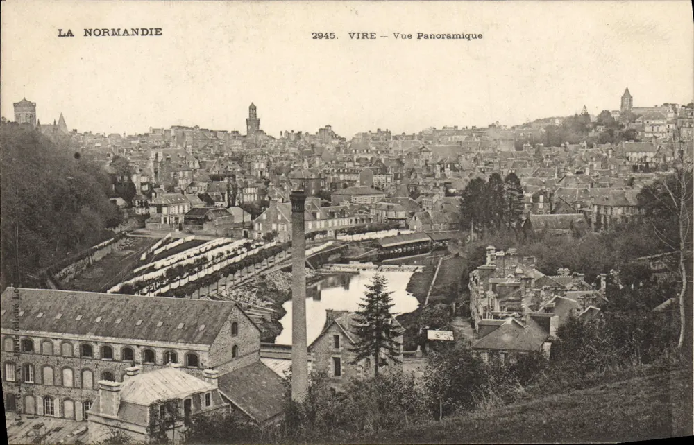 Vire — Widok panoramiczny — La Normandie, 2945 - Awers