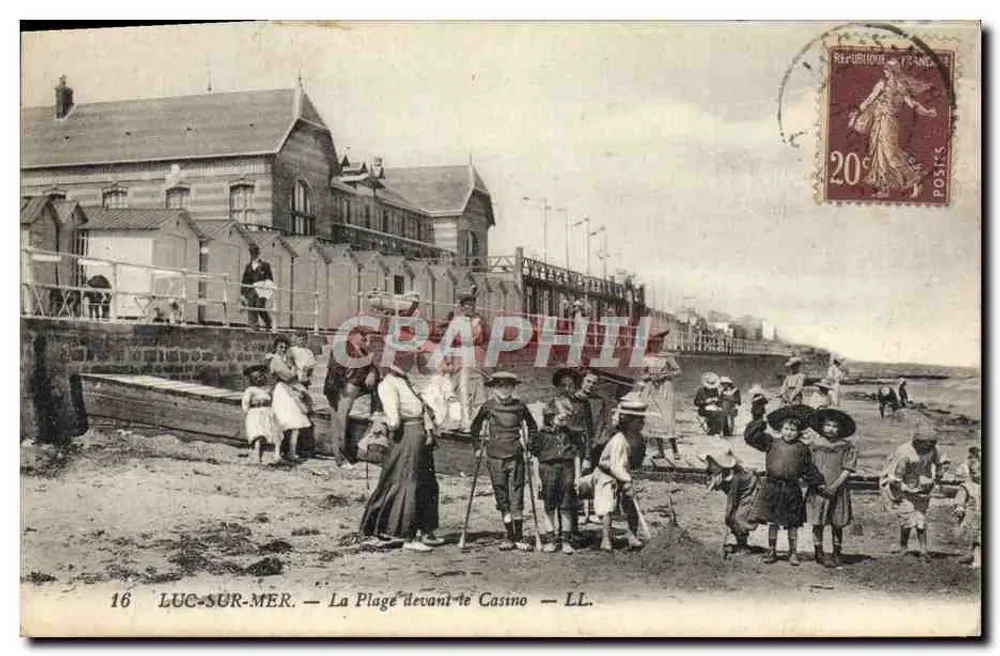 Luc-sur-Mer — Die Strandpromenade vor dem Casino — LL. n°16 - Vorderseite