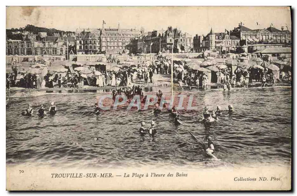 Trouville-sur-Mer — Die Strandpromenade zur Badezeit — Collections ND. Phot. n°70 - Vorderseite