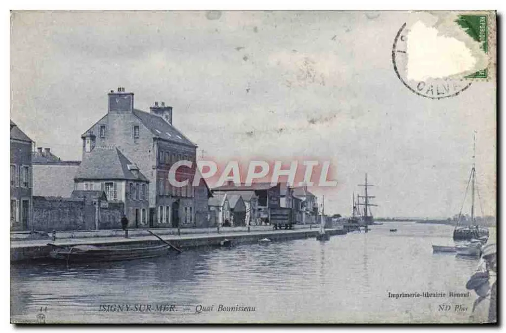 Isigny-sur-Mer — Quai Bonniseau — Impressora-livraria Renoult - Frente