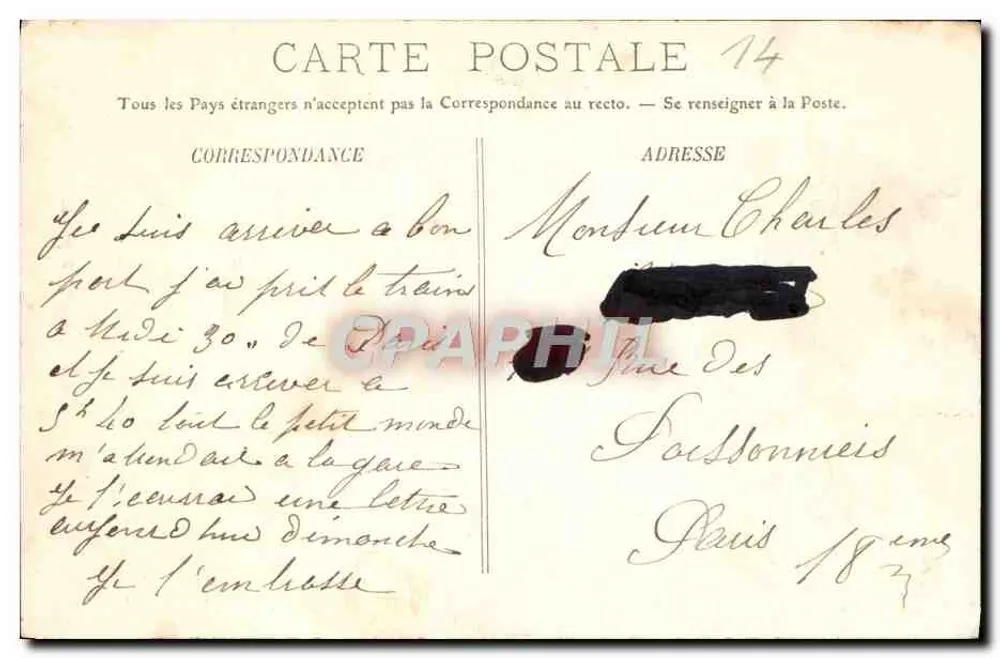 As margens do Orne — O Desaguadero da Batalha perto de Clécy — E. Roussell, editor Argentan - Verso