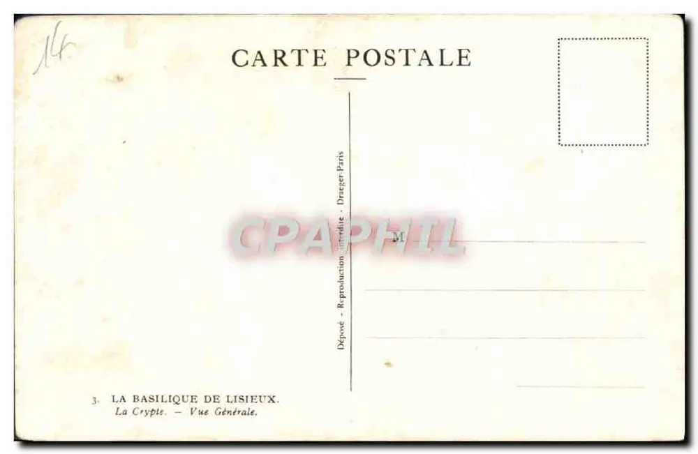 A Basílica de Lisieux — A Cripta — Vista Geral — Dräger-Paris - Verso
