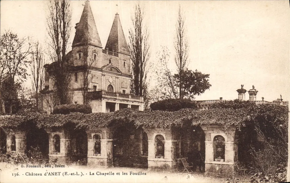 Schloss ANET (E.-et-L.) — Die Kapelle und die Ausgrabungen — G. Foucault, Verlag, Dreux — Nr. 136 - Vorderseite