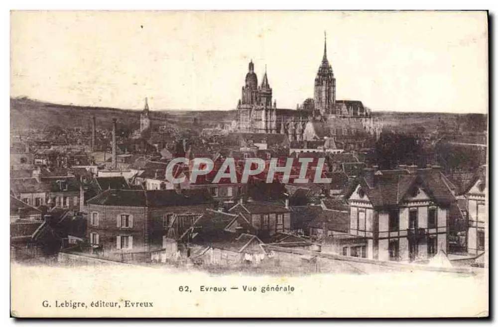 Evreux — Vue générale — G. Lebigre, éditeur, Evreux - Frente