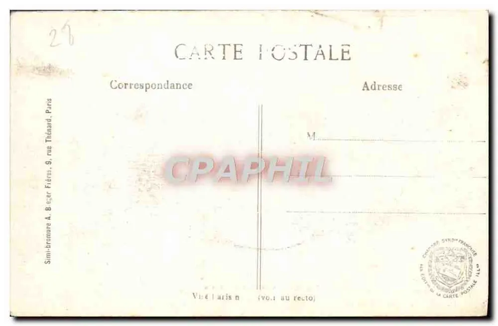 Evreux — Vue générale — G. Lebigre, éditeur, Evreux - Verso