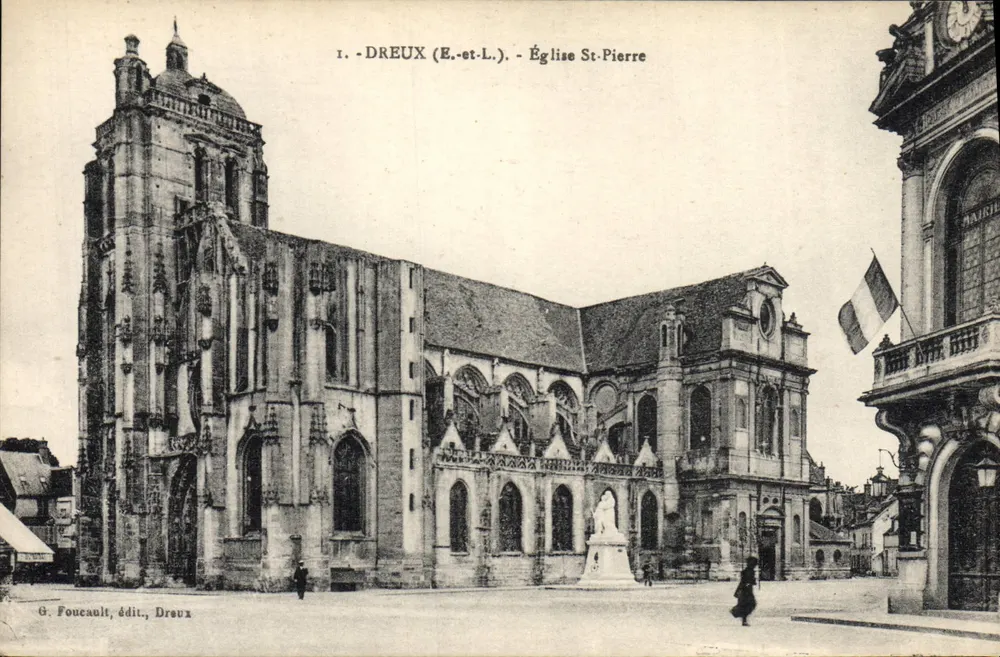 Dreux (E.-et-L.) — Igreja de São Pedro — G. Foucault, editor, Dreux - Frente