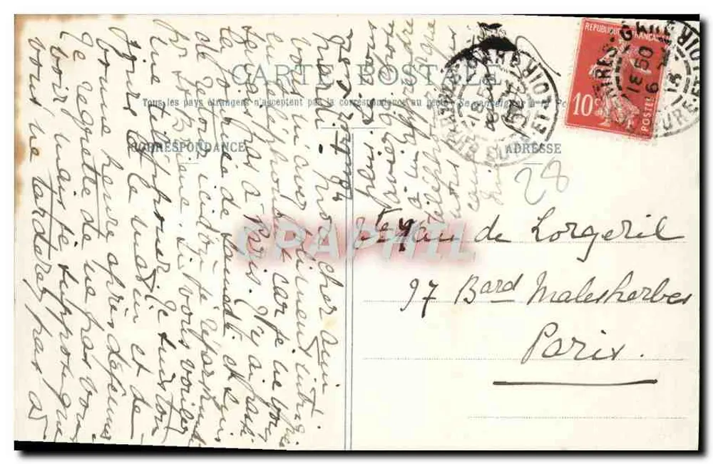 Castelo de Spoir — Arredores de Chartres — G. W. Lemaire - Verso