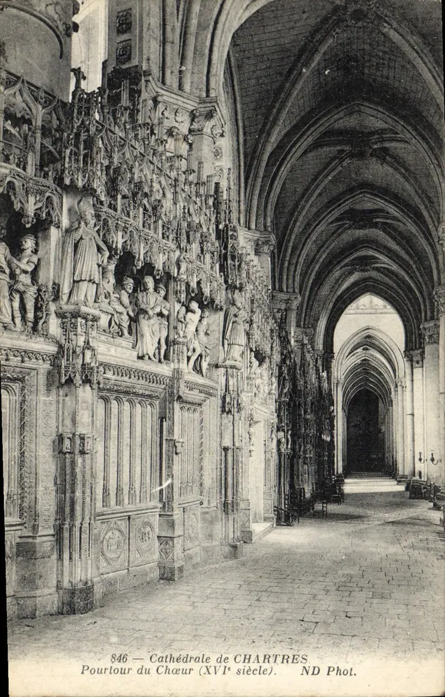 Catedral de Chartres — Contorno do Coro (século XVI) — ND Phot. - Frente