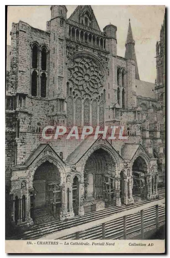 Chartres — Die Kathedrale. Nordportal — Sammlung AD - Vorderseite