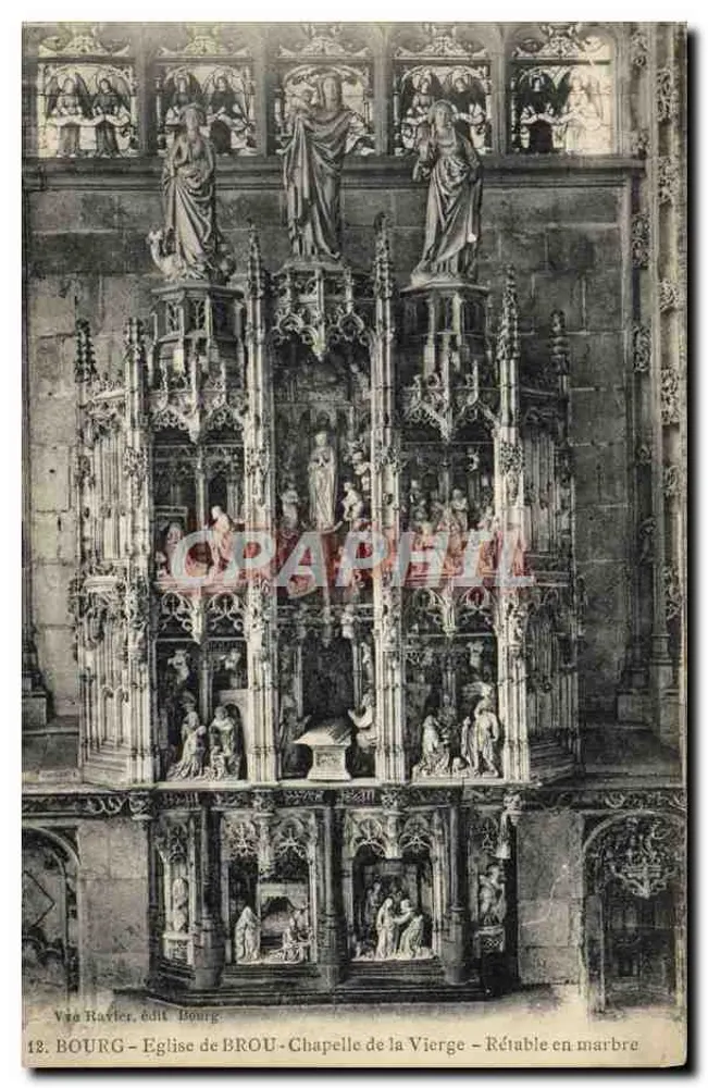 Bourg - Kirche von Brou - Kapelle der Jungfrau - Retabel aus Marmor - Vorderseite