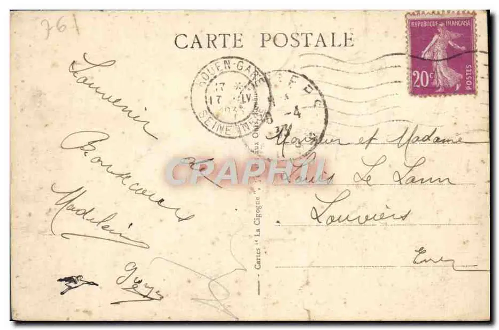 BONSECOURS - Monument de Jeanne d'Arc — Em torno de Rouen, n°607 - Verso