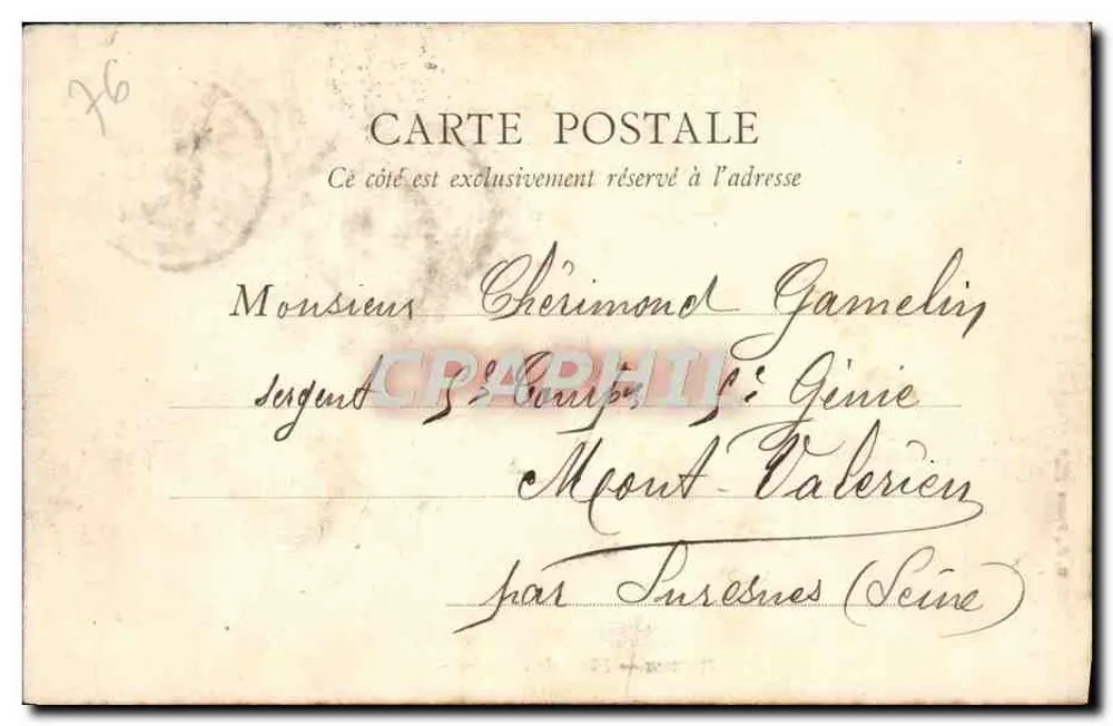 Rouen — Piazza del Palazzo di Città — B.F. Paris - Verso