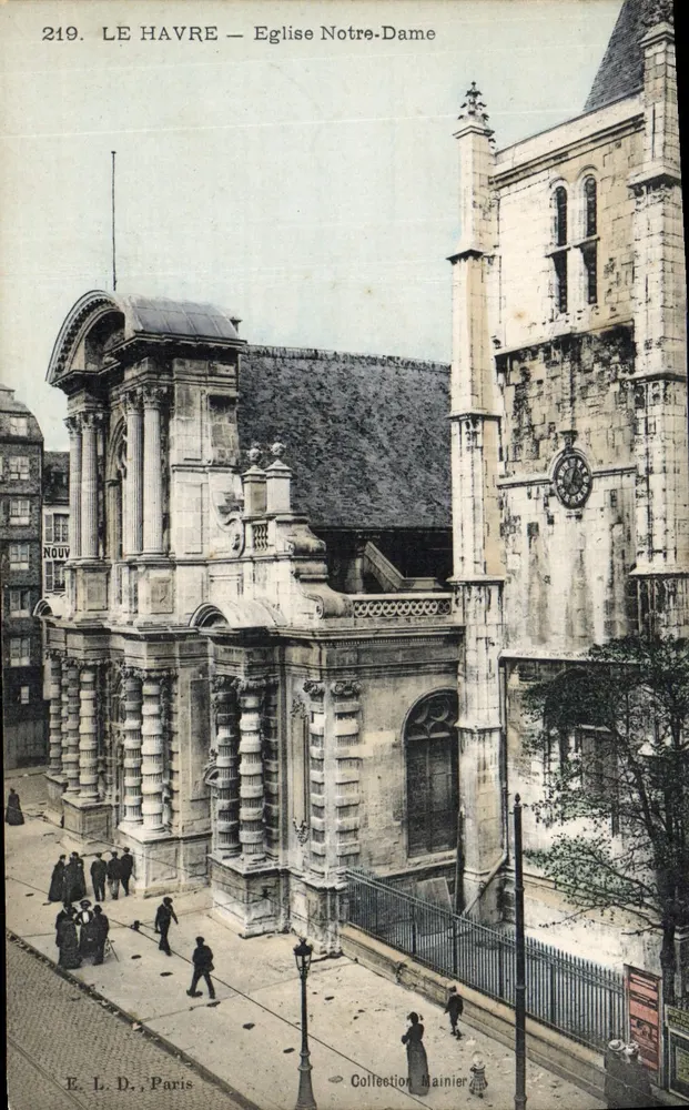 Le Havre — Église Notre-Dame — Éditeur E. L. D., Paris, n° 219 - Frente