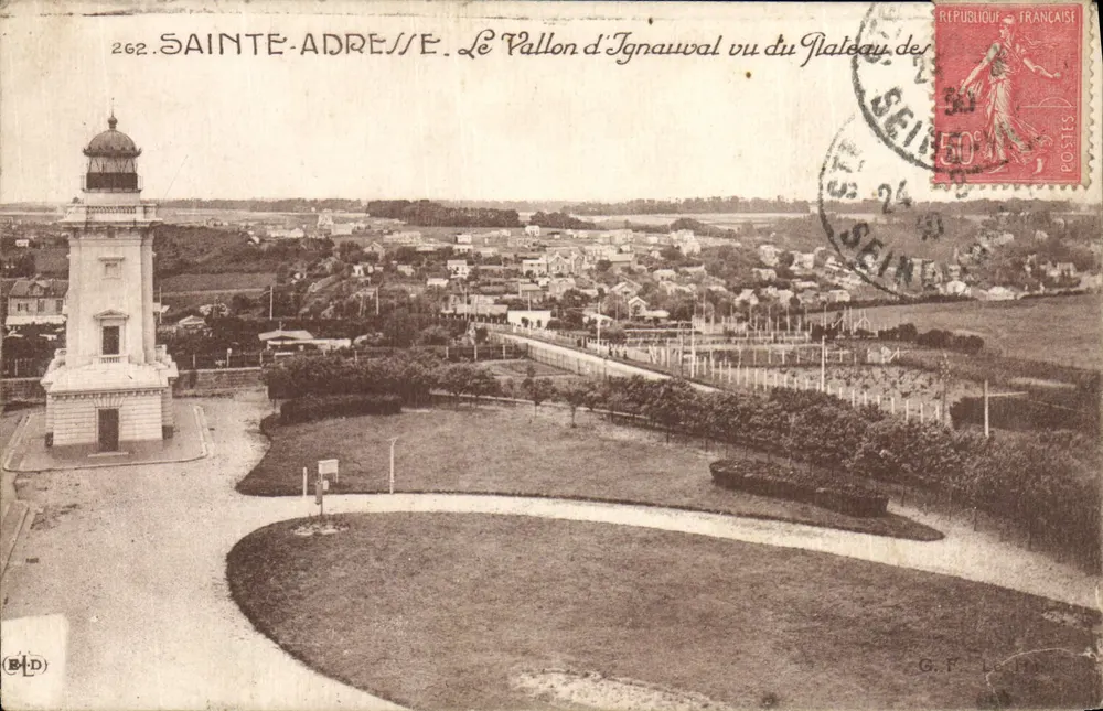 Sainte-Adresse — Ansicht des Vallon d'Ignauval vom Plateau des Seines — Verlag B.H.D. - Vorderseite