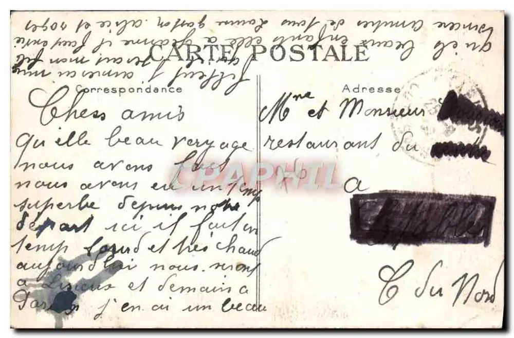 Sainte-Adresse — Ansicht des Vallon d'Ignauval vom Plateau des Seines — Verlag B.H.D. - Rückseite
